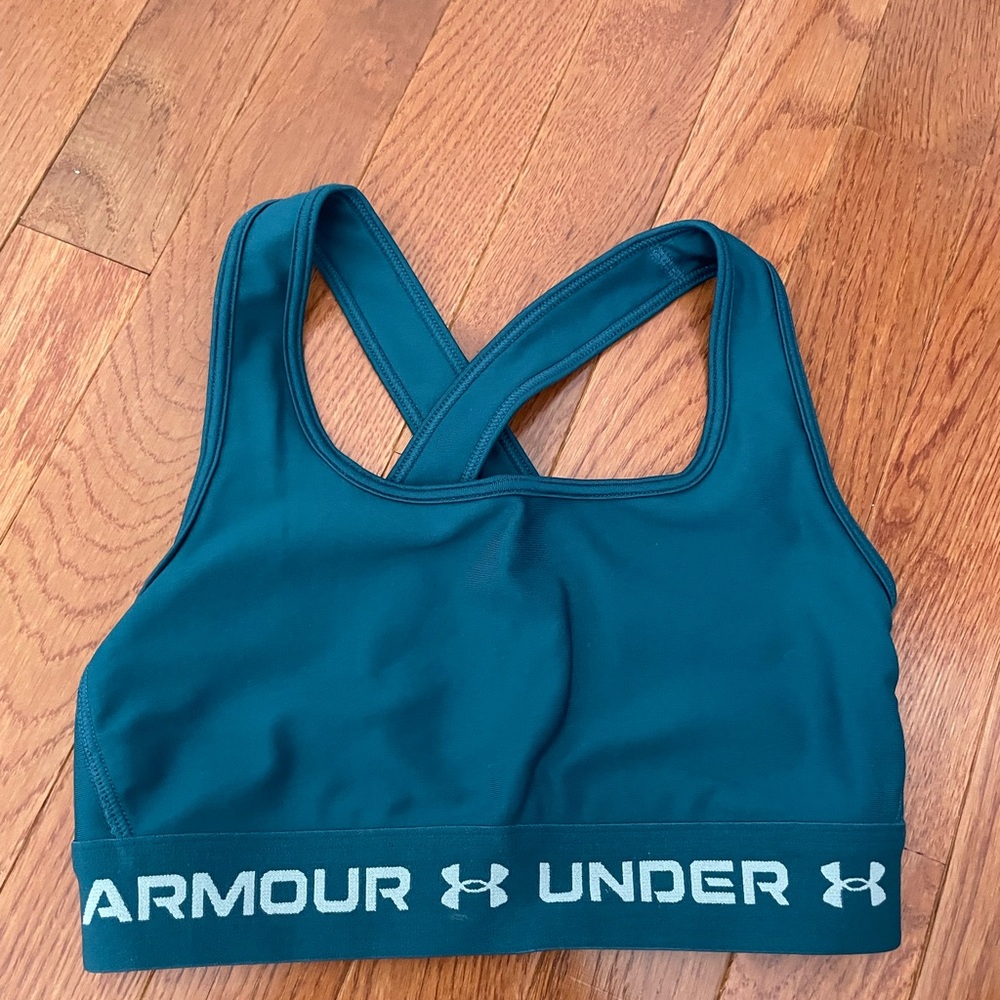 xs blue under armor sports bra